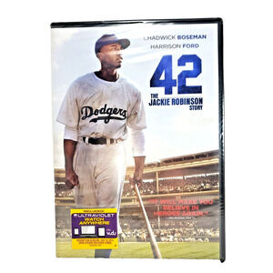 42 The Jackie Robinson Story DVD 2013 Movie Chadwick Boseman Harrison Ford MLB